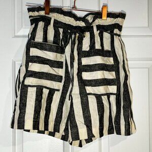 Who What Wear Stripe Belt Woven Shorts